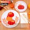 175PCS Thanksgiving Plastic Plates(Orange Red Gold)10.25 x 10.25 x 0.6 inches